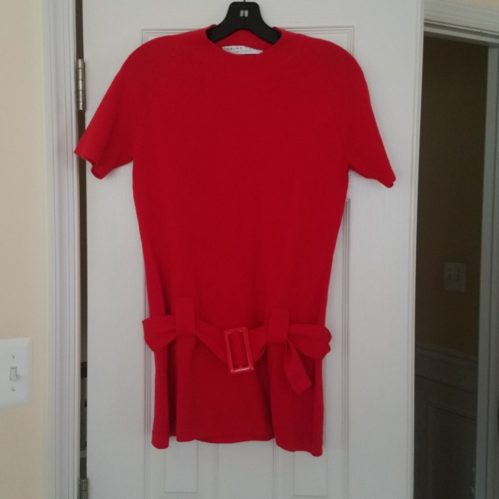 Red Trina Turk knit top